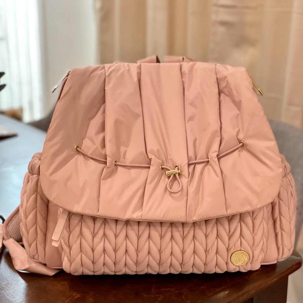 Happ Brand Levy Diaper Backpack in Dusty Rose